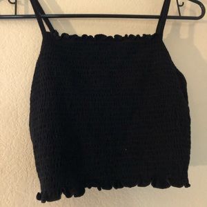 black ribbed tank top